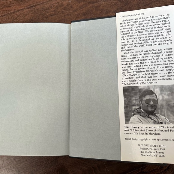 Tom Clancy Hardcover Book - Picture 2 of 8